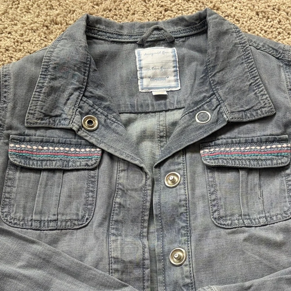Gymboree light blue Girls Jean Jacket size 10-12